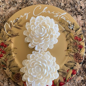 Handcrafted White Shell Zinnia Flower: Coastal Home Decor