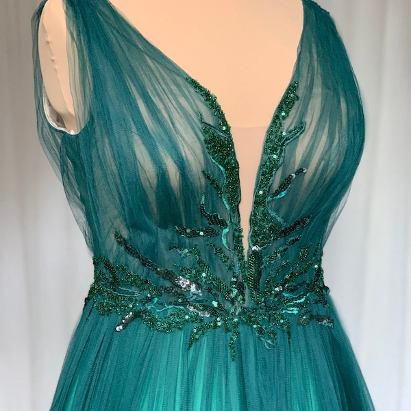 Emerald Green Gothic Wedding Dress - Etsy UK
