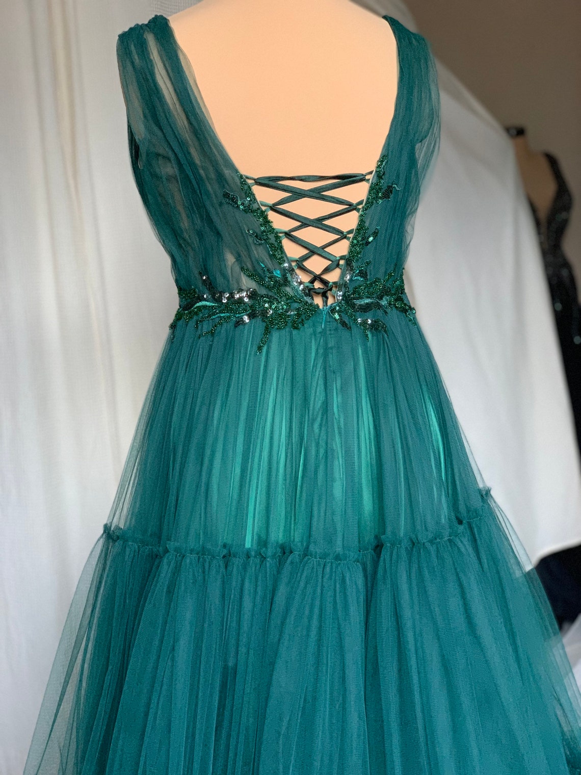 Emerald Green Wedding Dress Forest Dresses for Weddings Etsy UK