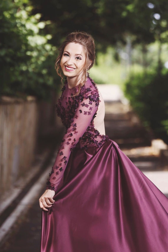 Vestido morado de la madre de la novia Vestido de noche - Etsy España Vestido morado de la madre de la novia Vestido de noche - Etsy España