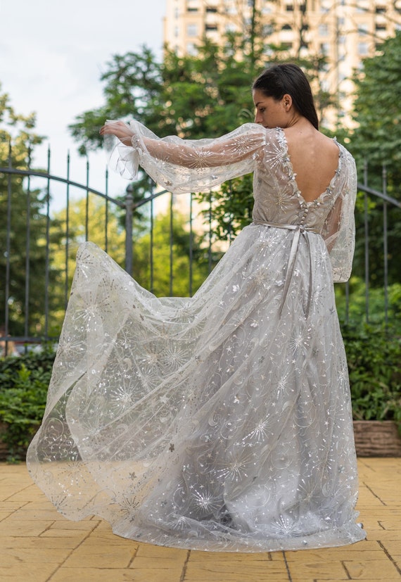 Celestial Wedding Dress With Long ...