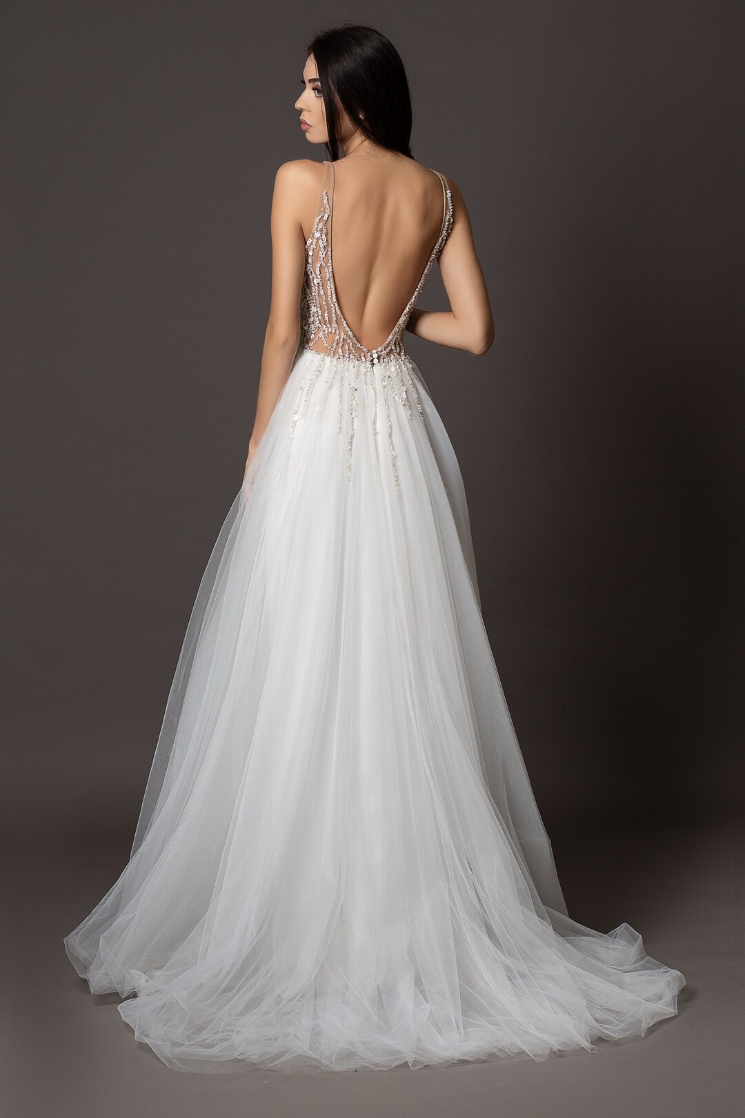 Short Wedding Dress With Open Back Sexy Bridal