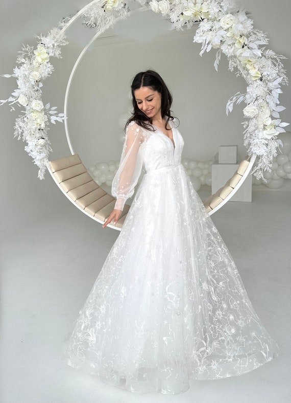 ethereal wedding dress