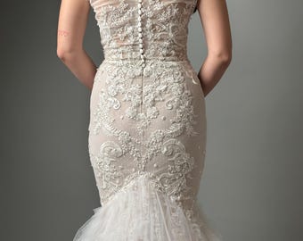 Sweetheart Boho Wedding Dress, Lace and Tulle Bridal Gown, Romantic Bohemian  Wedding Dress, Garden Wedding Dress - Etsy