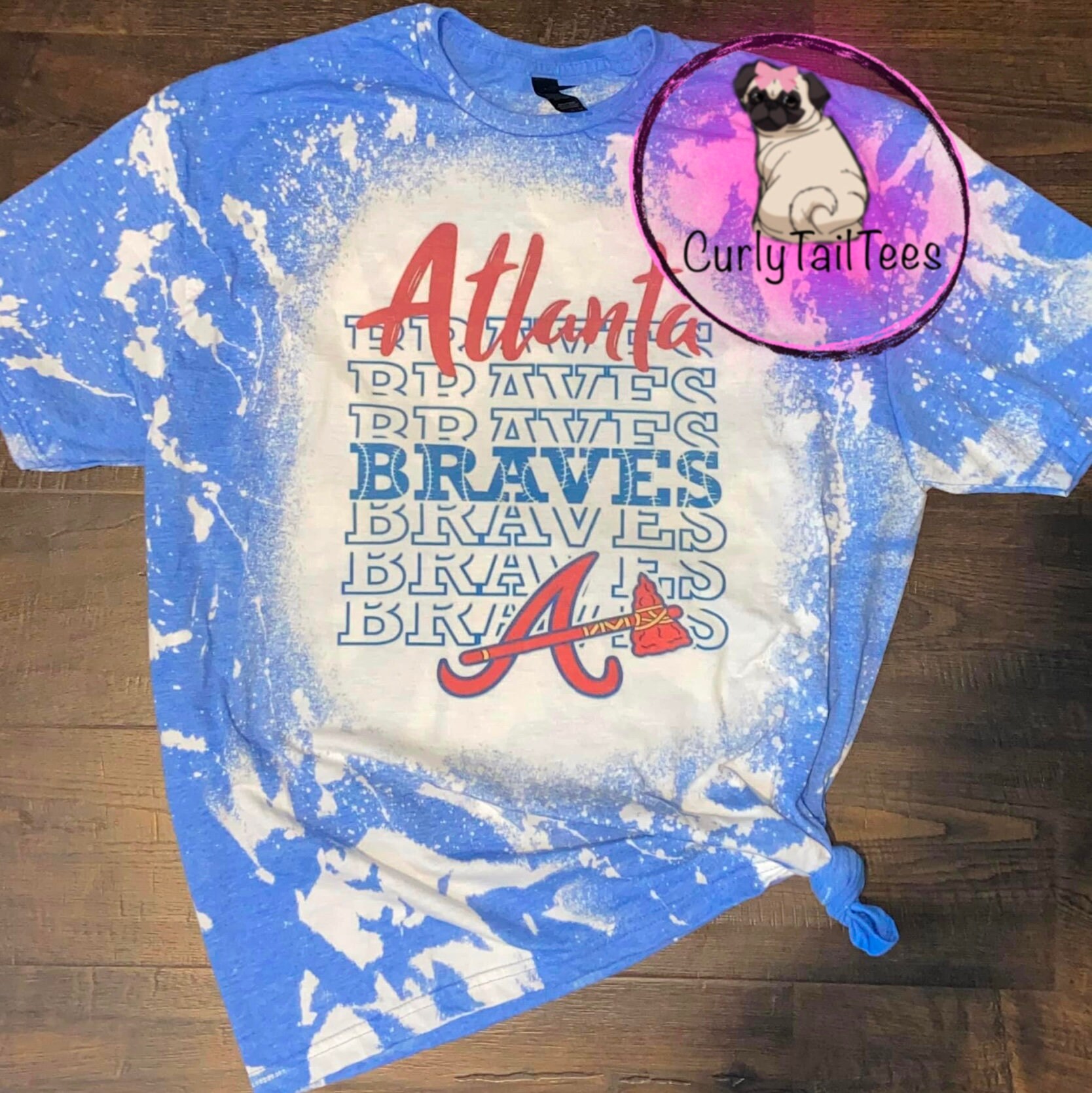 Anvil 980 Union County Braves Unisex Short Sleeve Bleached Tee RTS 3X