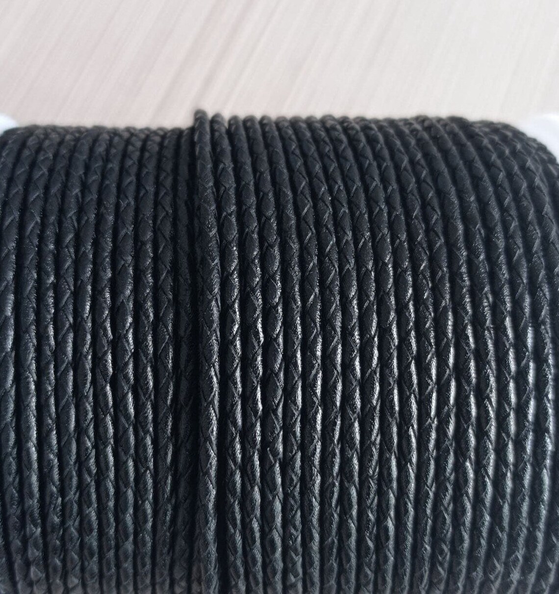 2 mm Genuine LEATHER Braided Cord Etsy