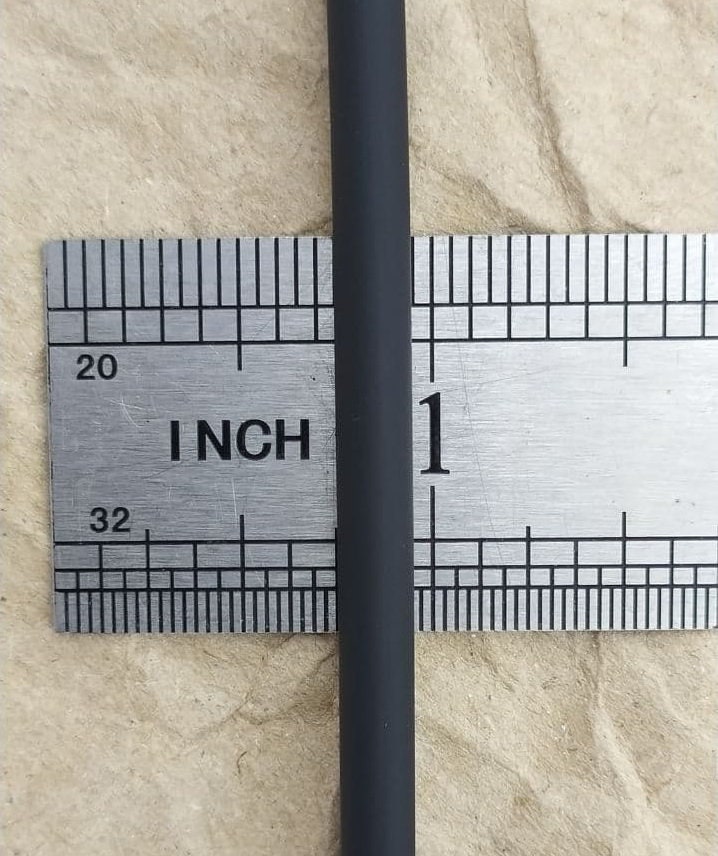 Cavo Di Gomma Nero / 1mm/2mm/2,5mm/3mm/3,5mm/4mm/5mm/ 5 Metri