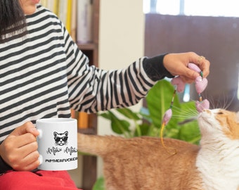 Meow Meow Motherfuckers Mug // Cool Cat Face // Cat Lover Mug // Gift For Her & Him  / Special Day Gift/ 11 oz (0.33 l) White Ceramic Mug .