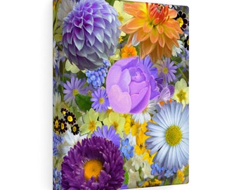 Special Day Gift / Water Color Canvas Flowers Paint/ Home Decor / Gift For Homeowner / 8''x10'' 100 % Cotton fabric