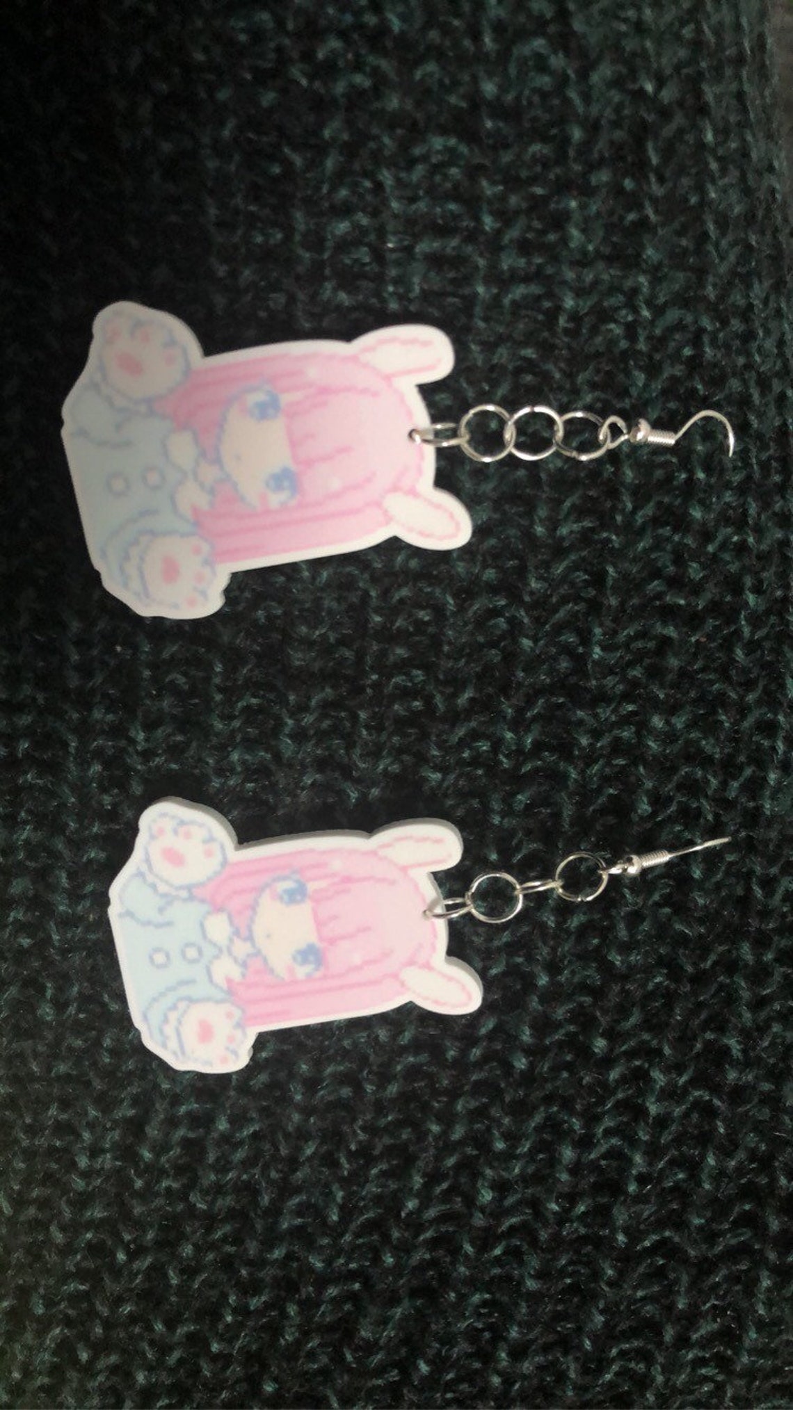 Anime girl earrings Etsy