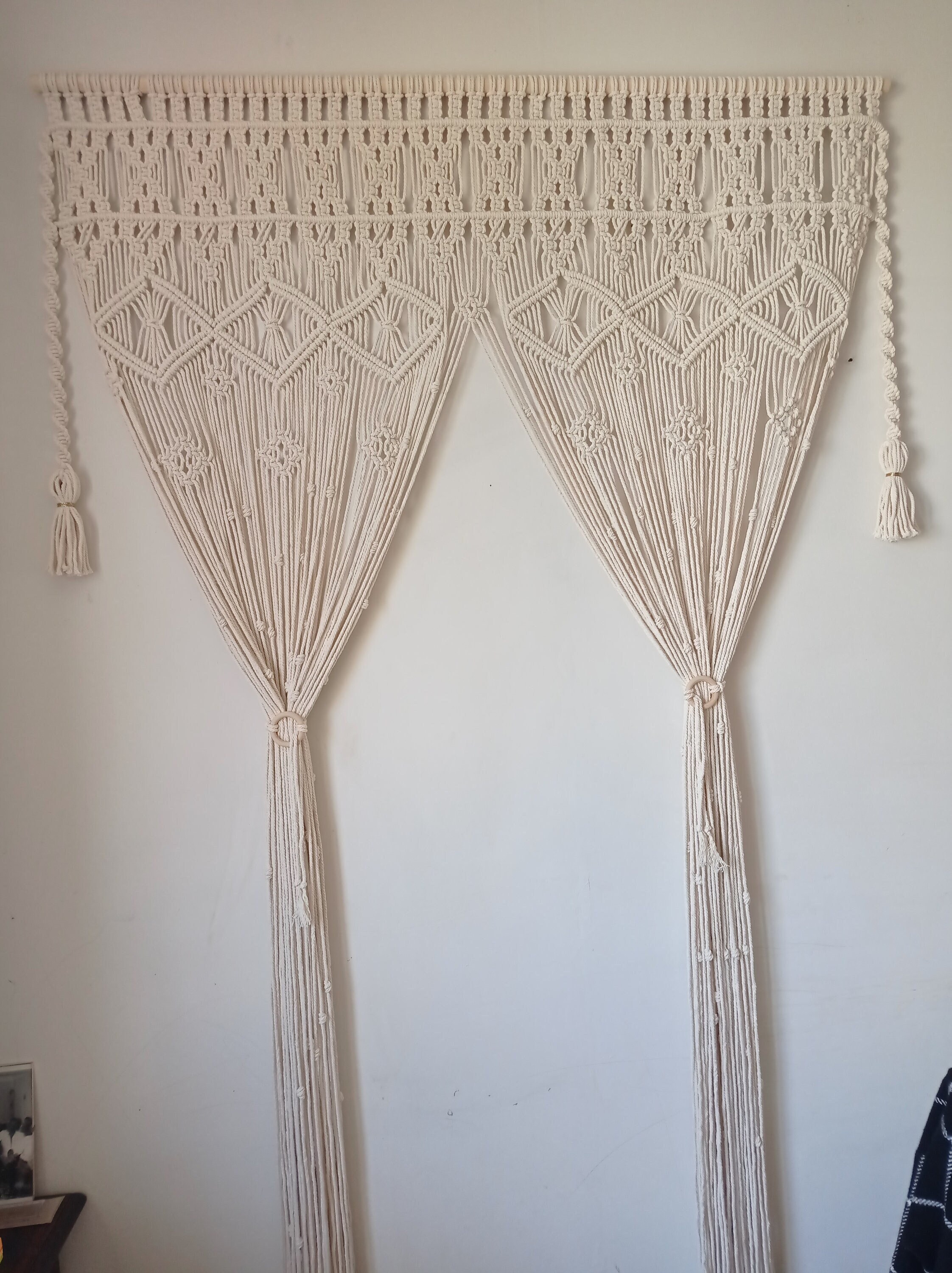 Rideau en Macrame