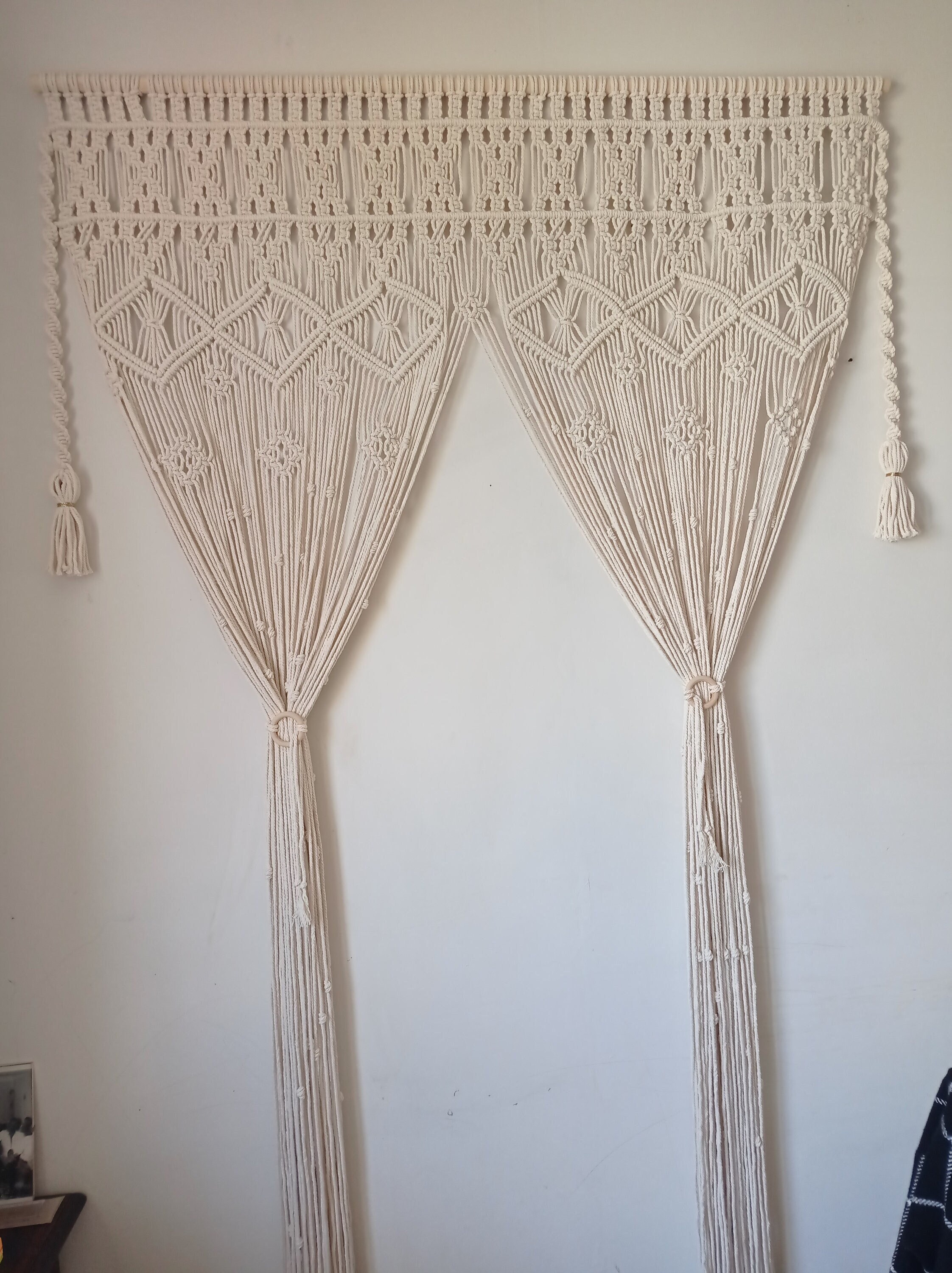 Rideau en Macrame