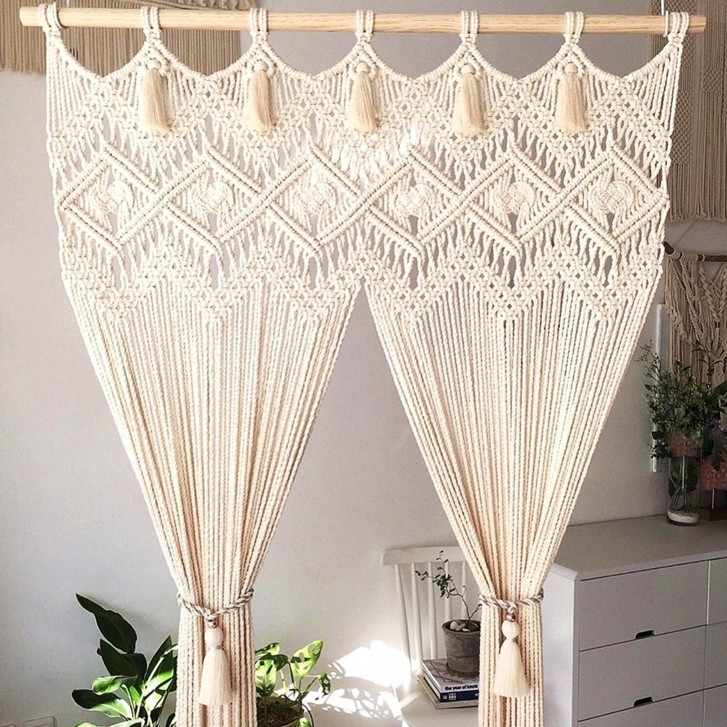 Rideau en Macrame