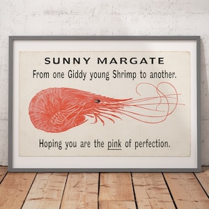 Sunny Margate Giddy Young Shrimp / Print / Poster / A5 + A4 + A3 sizes
