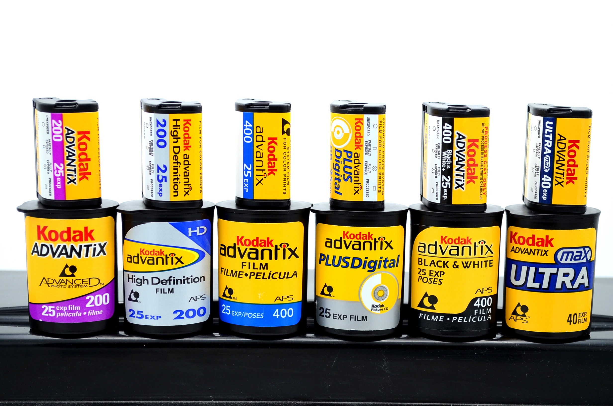 2000s Kodak Advantix APS Color Film 25 Exposures. ISO 400 ISO 200