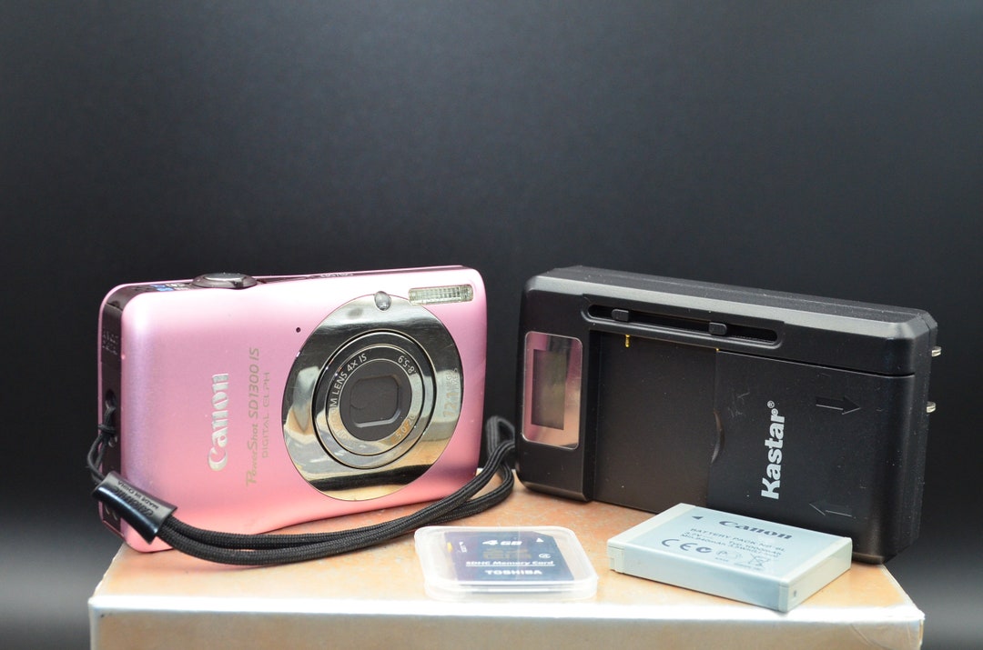 Pink Canon Powershot SD1300 IS Digital Elph 12MP Compact Digital Camera