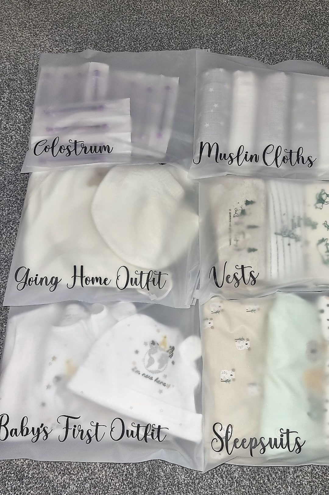 Hospital Bag Organisers, Baby Organisers, Custom Maternity Zip Lock