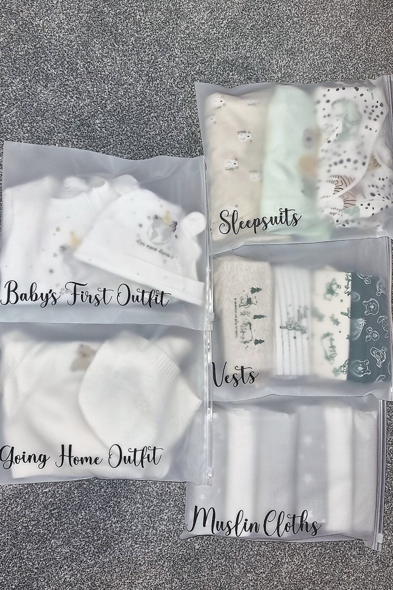 Hospital Bag Organisers Baby Organisers Custom Maternity Zip Etsy