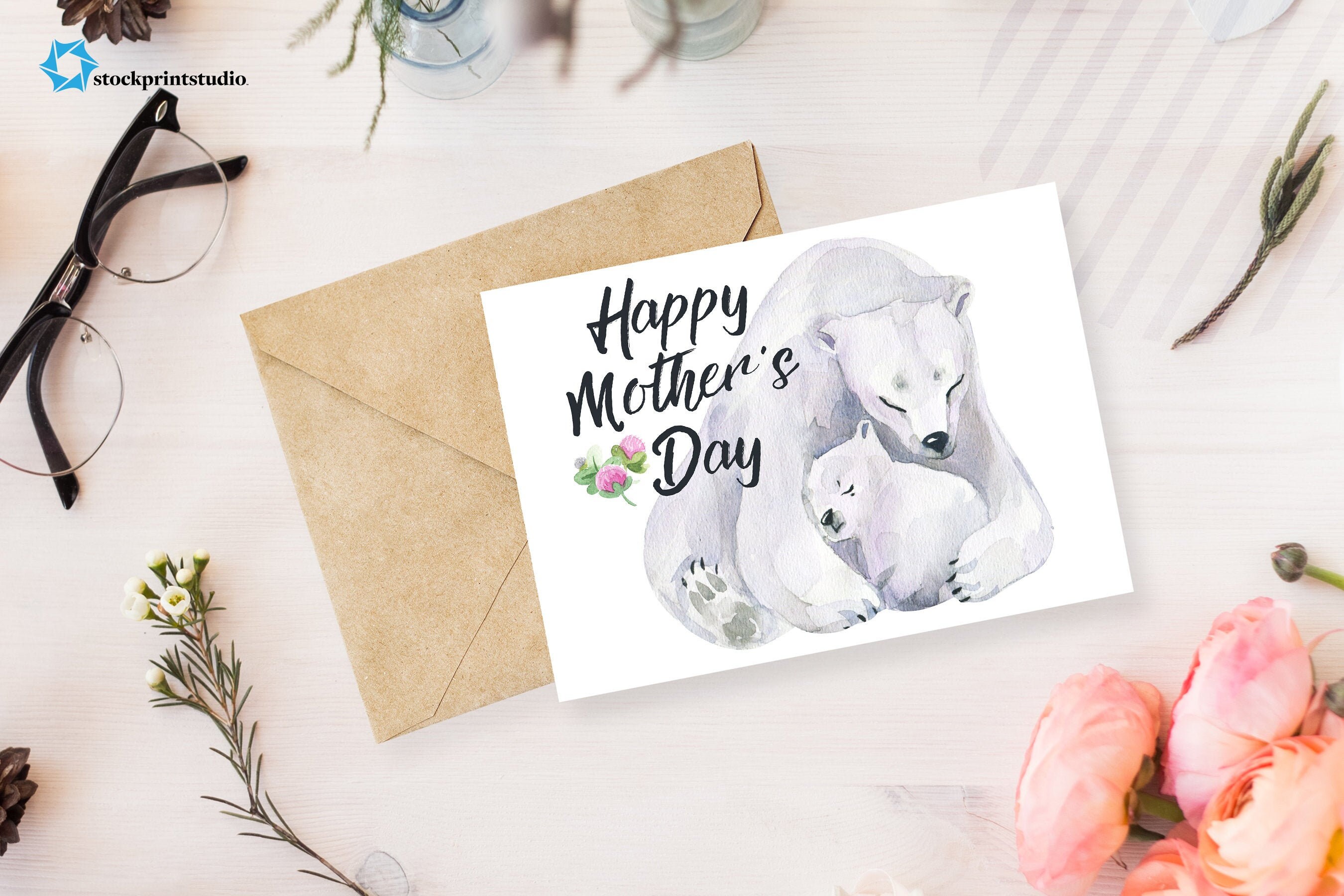 Happy Mother's Day Card Mothers Day Card Mom Animal | Etsy