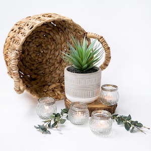 ELEGANT ARTIFICIAL PLANT in rustic concrete pot - 8&quot; high