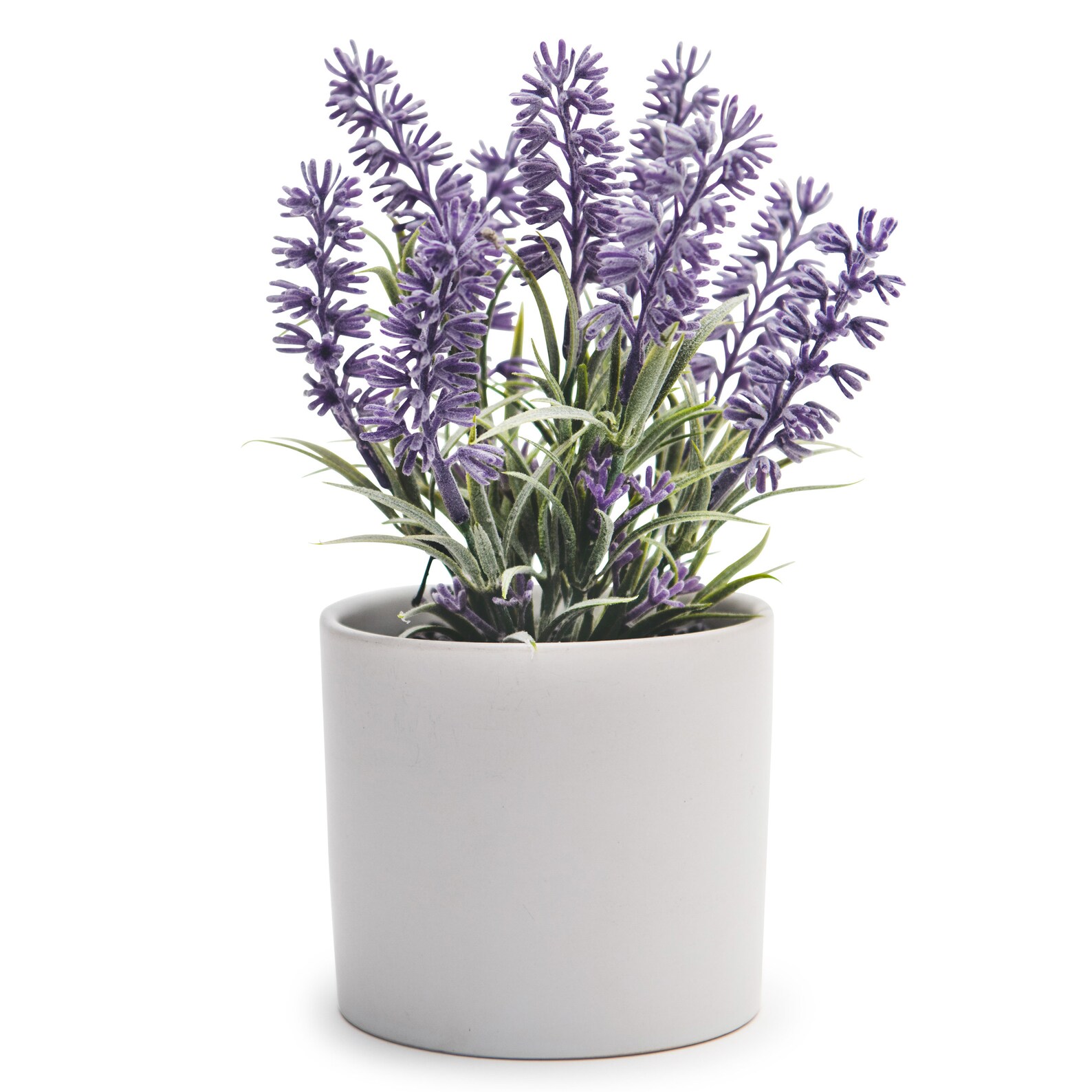 Artificial lavender plant in white ceramic pot faux lavender Etsy