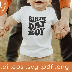 Birthday Boy SVG PNG | Birthday Boy Shirt Svg | Chemise d’anniversaire Retro Wave SVG | Silhouette, Cricut Cut File
