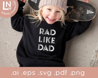 Rad Like Dad SVG | Fars dag SVG | Rad Like My Dad och Rad Dad | Första Fars dag | Pappa och bebis matchning