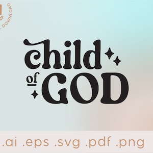 Kind Gottes SVG | Christian SVG | Believer Svg | Bibelvers SVG | Svg Schnittdatei