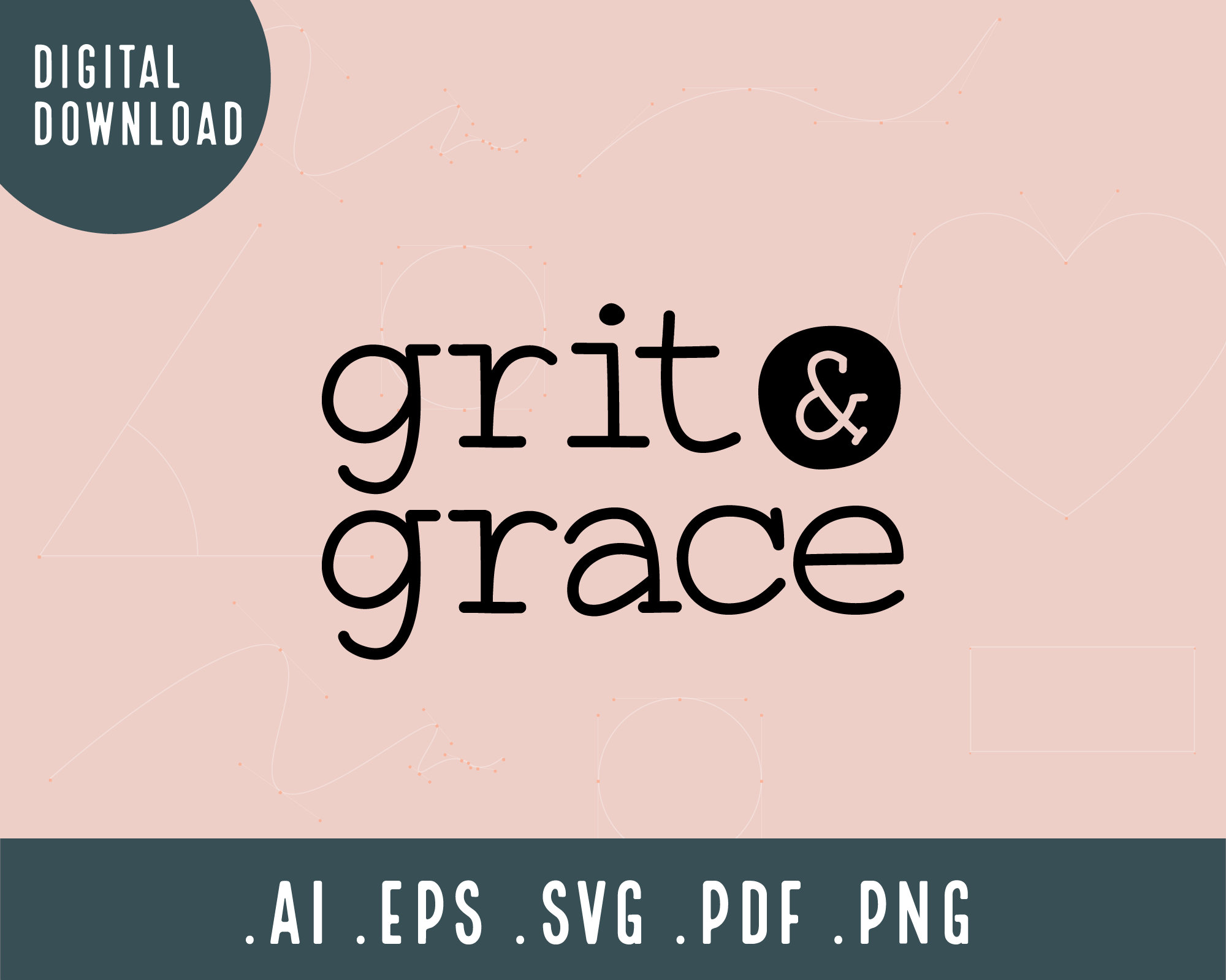 Grit and Grace SVG Christian SVG Bible Verse SVG Svg Cut Etsy