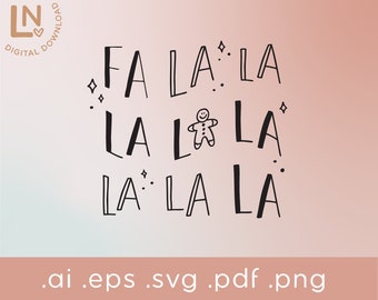 Fa La La La Christmas  SVG | Christmas Music Holiday SVG