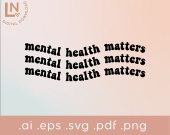 Mental Health Matters SVG | Mental Health Svg | Mental Health Retro SVG