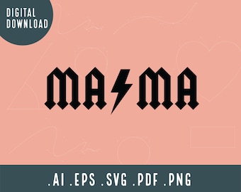Rocker Mama SVG | Mama-SVG | Svg-bestand knippen