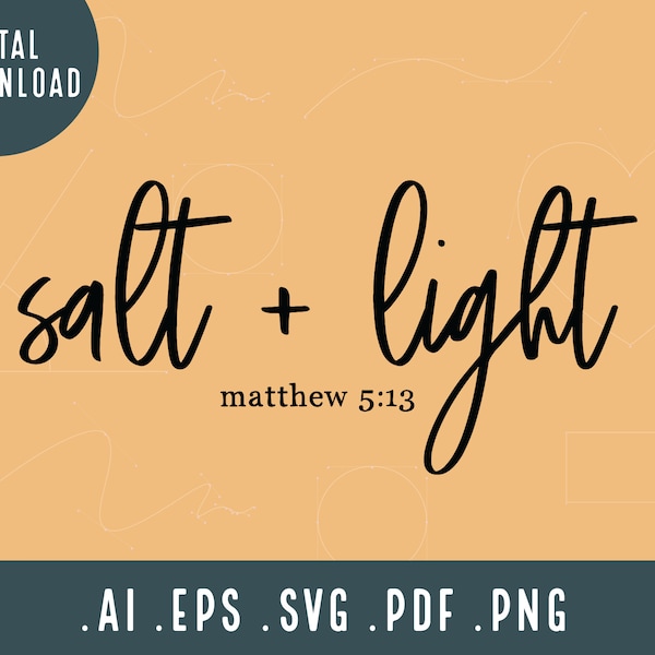 Salt and Light SVG | Christian SVG | Bible Verse SVG | Svg cut file