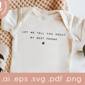 私の親友についてお話ししましょう SVG PNG | 犬の親友 SVG PNG