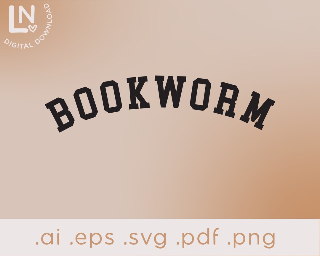 Book Worm | Bookworm SVG | Bibliophile Svg Cut File - Etsy