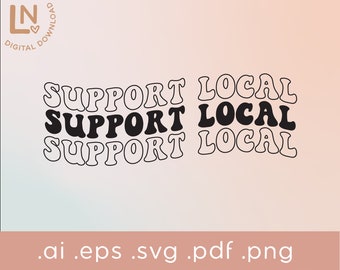 Support Local SVG | Shop Small SVG | Small Business Svg cut file