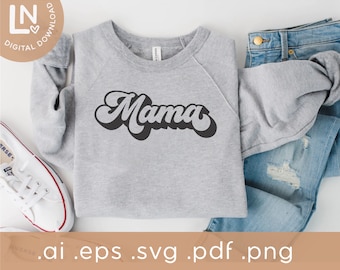 Retro Mama SVG | Retro Mom Svg png | Groovy Mom SVG | Mom SVG | Svg cut file