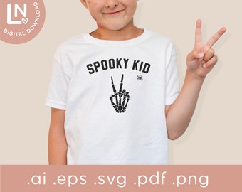 Spooky Kid | Spooky Kid Svg Png | Mom and Baby  Halloween Shirt SVG | Spooky Kid Svg cut file