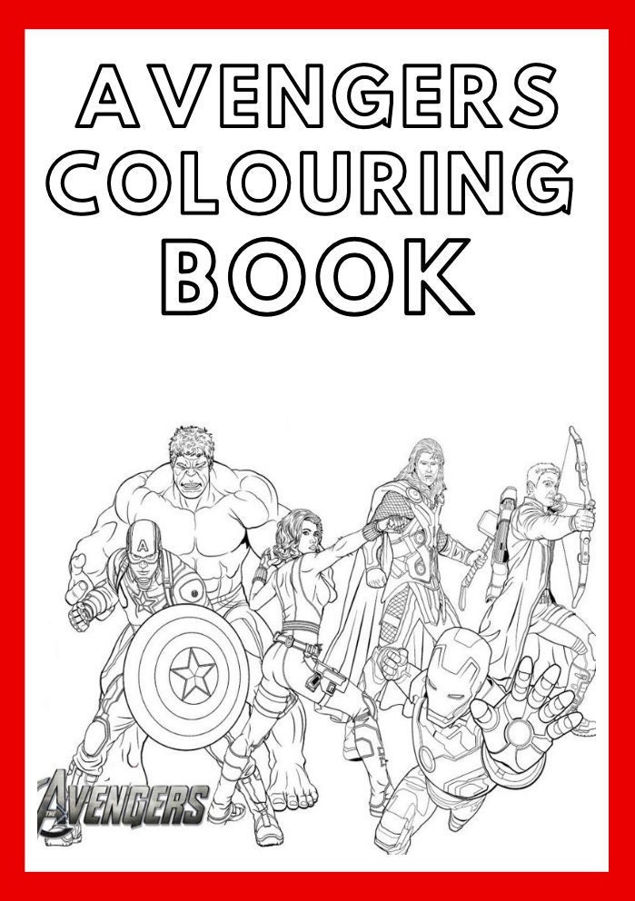 Avengers Colouring Book - Etsy