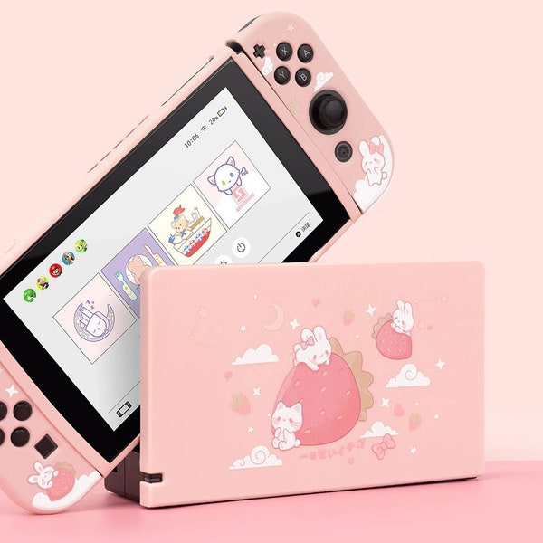 Kawaii Nintendo Switch Dock Skin ONLY - Cute Nintendo Switch Docking Case -Soft Skin Case For Nintendo Switch Charging or Charger Stand