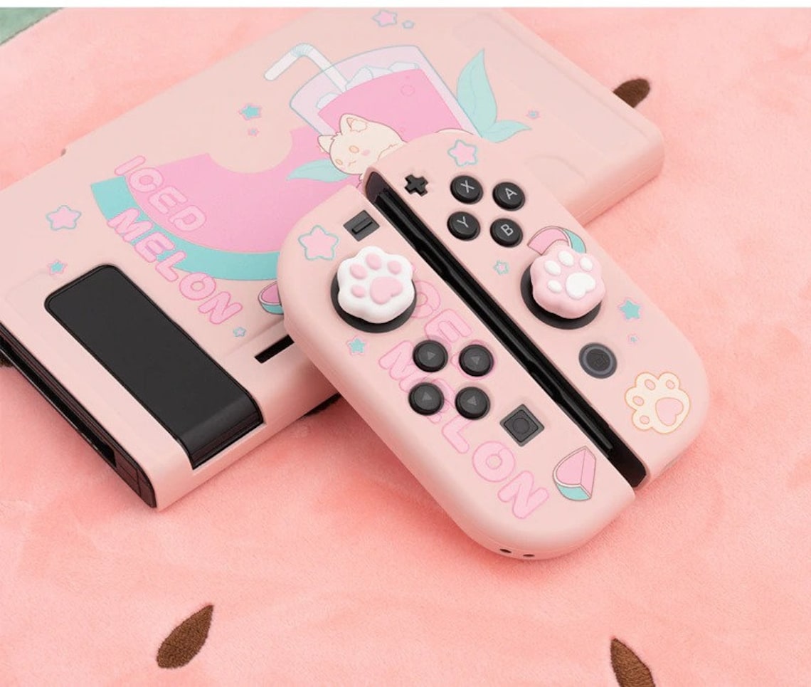 Kawaii Nintendo Switch Skin Cute Nintendo Switch Case Pink Etsy