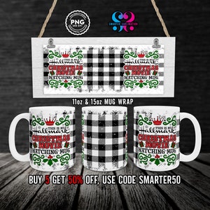 This is my Hallmark Christmas Movie Watching Mug PNG , Weihnachtsbecher Wrap png , Weihnachten Aquarell 11oz Becher wrap 15oz Becher wrap PNG