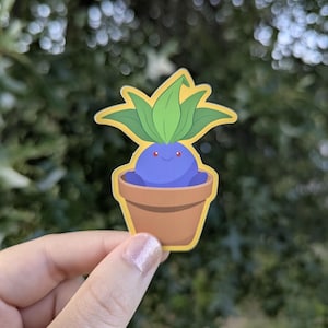 Oddish cute plant vinyl sticker