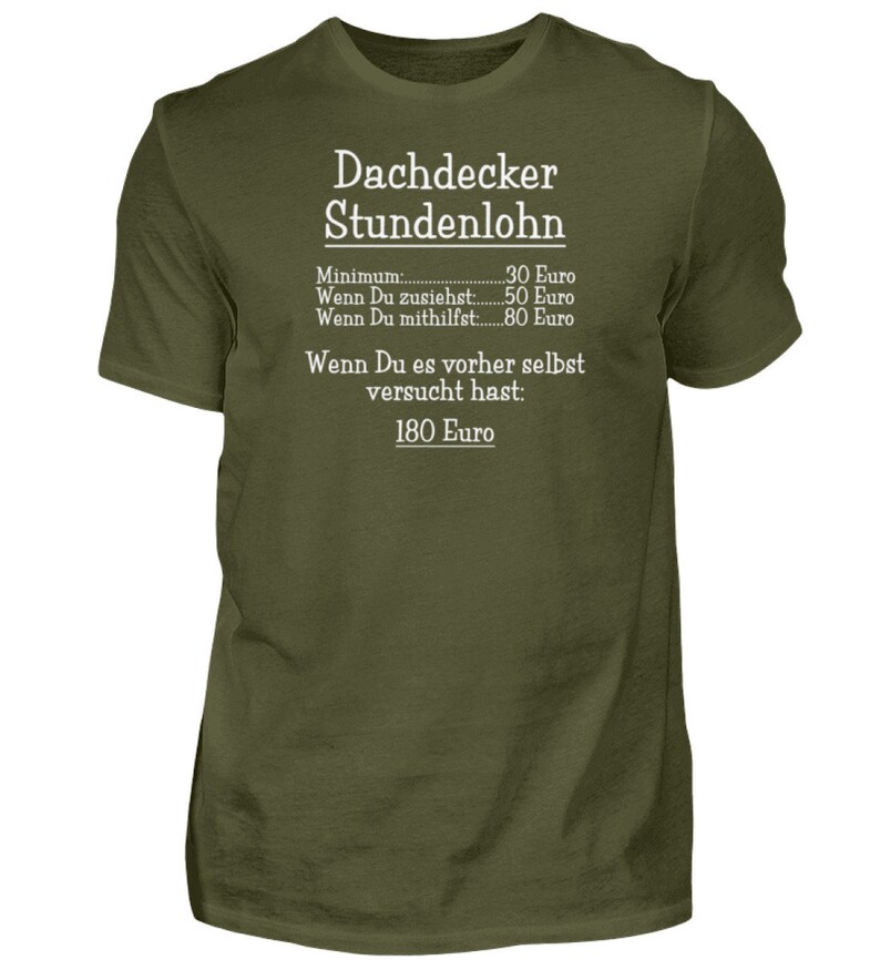 Dachdecker StundenlohnFun ShirtLustiger Spruch Etsy.de