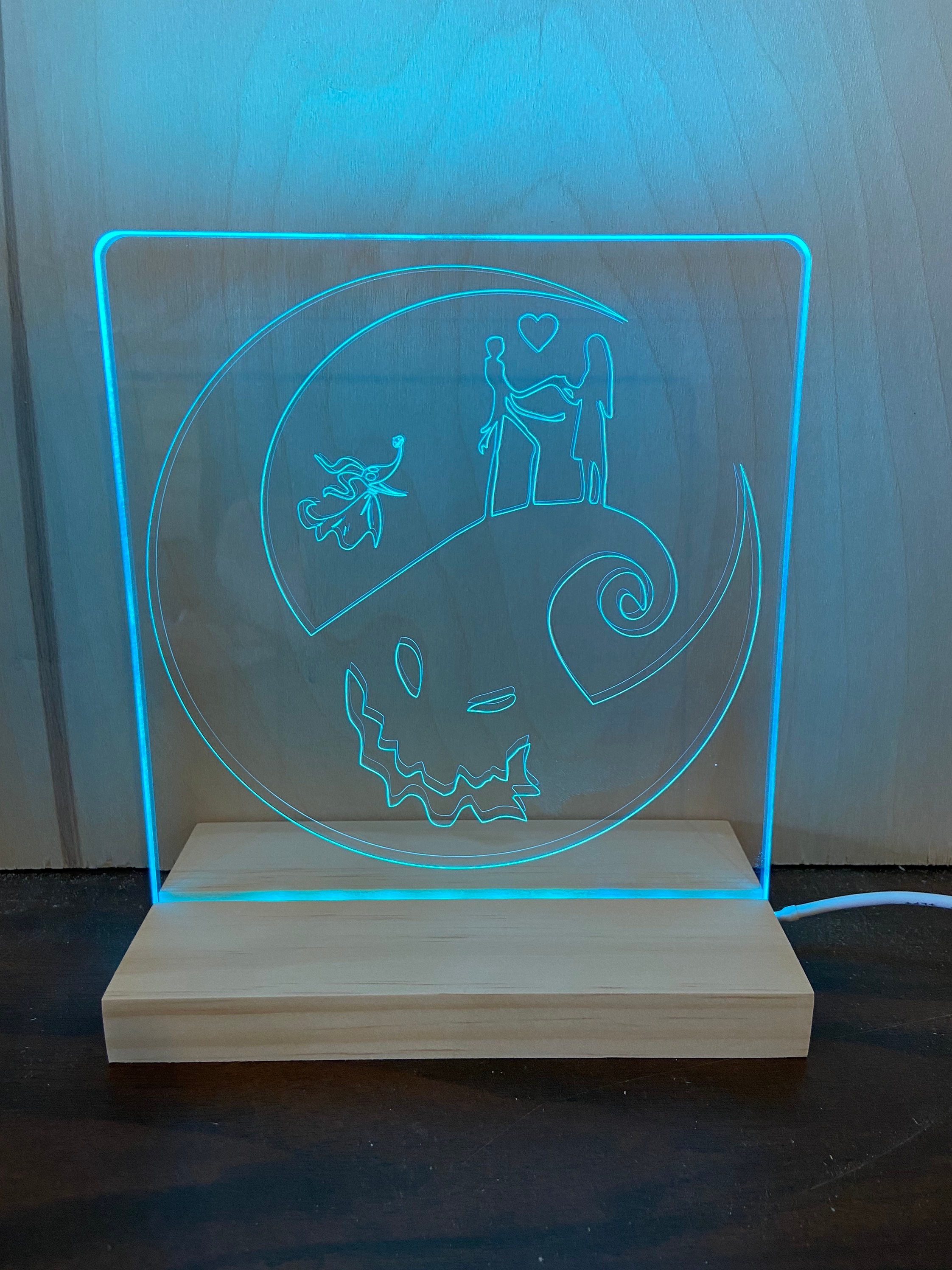 Nightmare before Christmas led night light Etsy