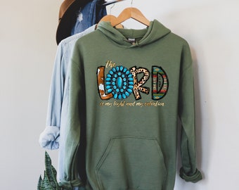 Faith Hoodie - Pray God - Salvation Western Country Cowboy Gemstone Turquoise Christian Sweatshirt - Cadeau de Noël - Cadeau d’anniversaire