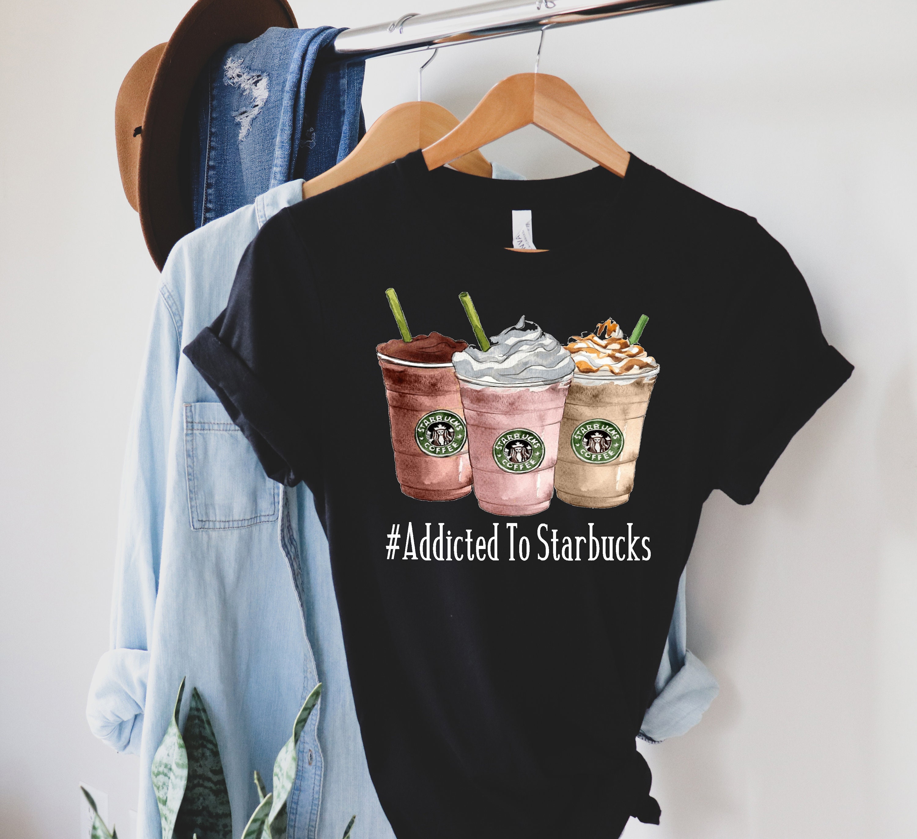 Bella Canvas, Tops, Starbucks Louis Vuitton Disney Womens Tshirt