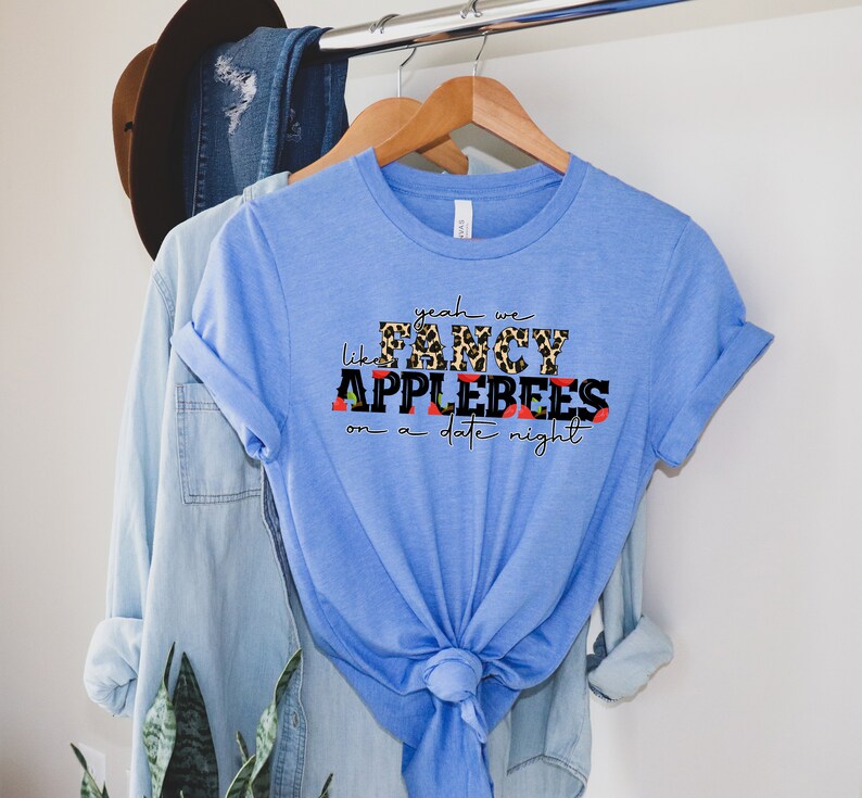 Fancy Like Applebee's on A Date Night Shirt Retro Vintage Western ...