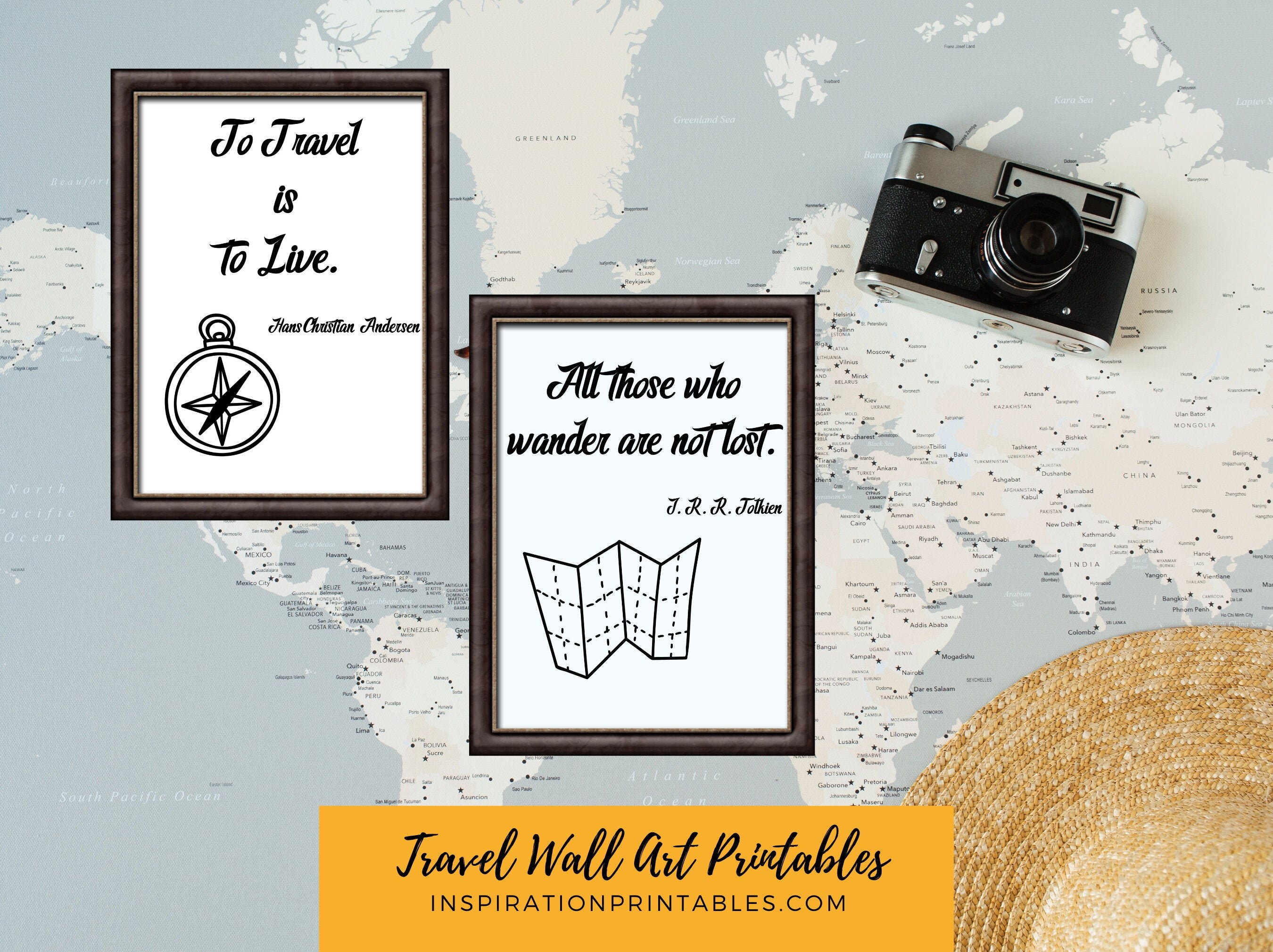 Travel Wall Art 2 Pages Etsy
