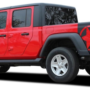 BOOTSTRAP : Fits Jeep Gladiator Side Body Star Vinyl Graphics Decal Stripe Kit for 2020-2025 Models - &quot;The MoProAuto Original&quot;